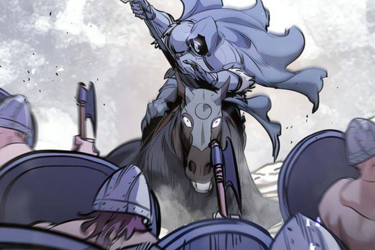 Manhwa The Regressed Mercenary’s Machinations [回帰した傭兵はすべて計画がある] 第73話、史上最大の蛮族の死者となる