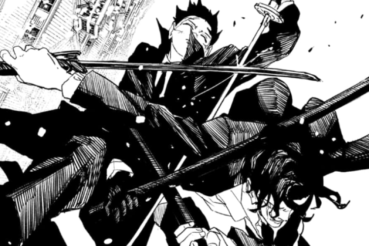 カグラバチ『Kagurabachi』86話 漫画、いつもクールなチヒロの渾身の雄叫びって感じで